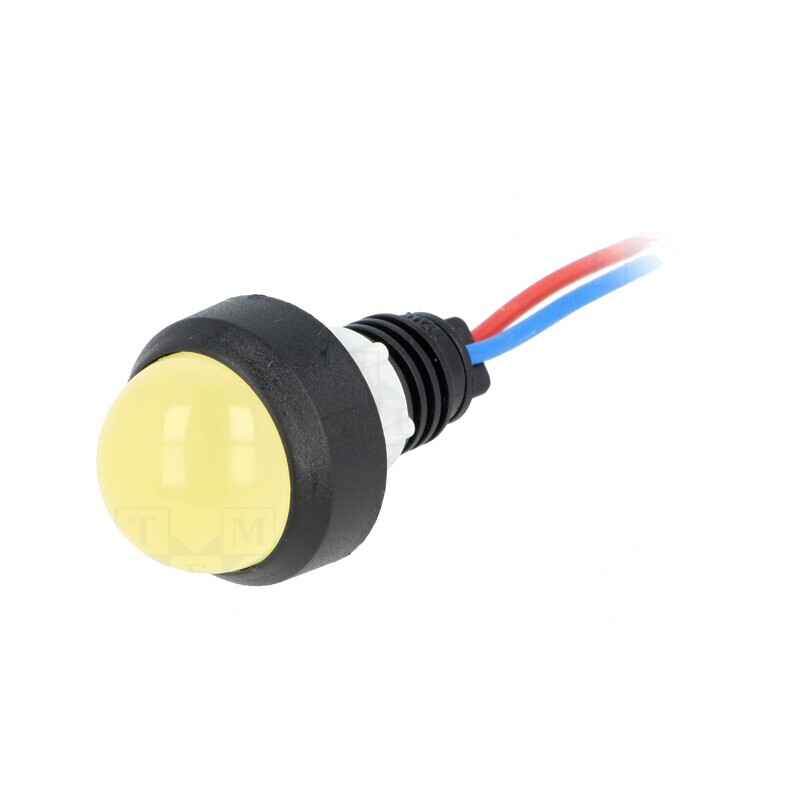 Lampă LED galbenă 12V Ø13mm IP40 | Electronic-mag.ro | Componente Electronice
