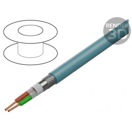 Cablu PROFIBUS 1x2x24AWG Turcoaz PVC | Electronic-mag.ro | Componente Electronice