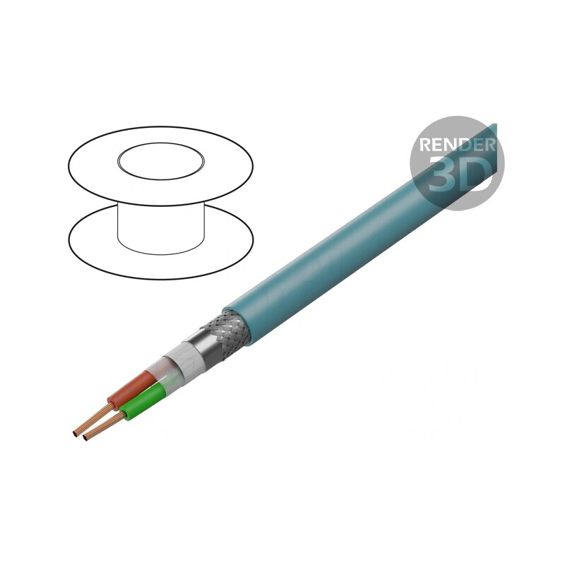 Cablu PROFIBUS 1x2x24AWG Turcoaz PVC | Electronic-mag.ro | Componente Electronice Cablu PROFIBUS 1x2x24AWG Turcoaz PVC | Electronic-mag.ro | Componente Electronice