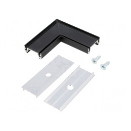 Conector 90° Aluminiu Negru SURFACE10 | Electronic-mag.ro | Componente Electronice
