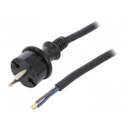 Cablu Electric 2x1,5mm2 2m Negru 16A | Electronic-mag.ro | Componente Electronice