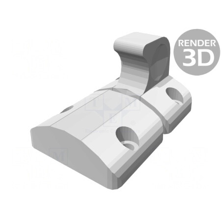 Clemă tehnopolimer 38x56.5mm manetă neagră 25N | Electronic-mag.ro | Componente Electronice