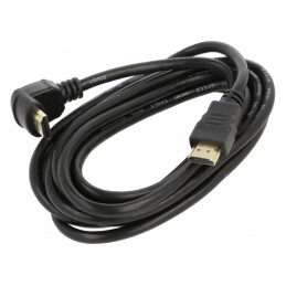 Cablu HDMI 2.0 3m Negru 90° | Electronic-mag.ro | Componente Electronice