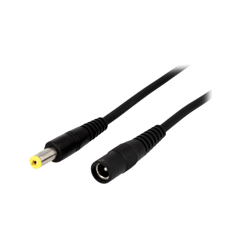 Cablu Alimentare DC 5,5/2,1 mm Negru | Electronic-mag.ro | Componente Electronice