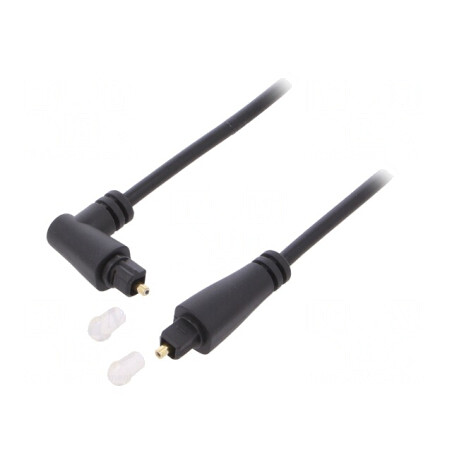 Cablu Toslink unghi 2m negru | Electronic-mag.ro | Componente Electronice
