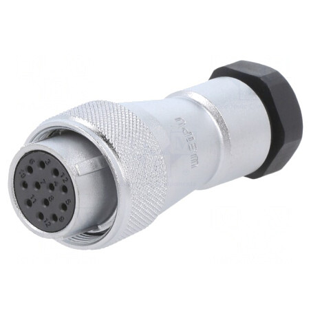 Mufă WF20 Mamă 12 PIN IP65 5A 400V | Electronic-mag.ro | Componente Electronice