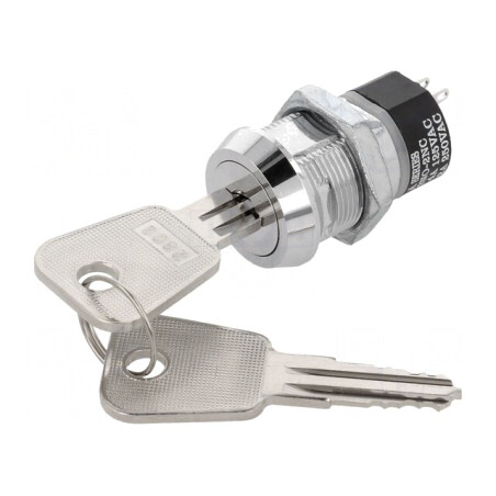 Întrerupător cu Cheie DPST 90° - 2 Pini | Electronic-mag.ro | Componente Electronice