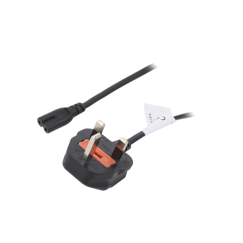 Cablu Alimentare 1,8m Negru 3x0,75mm2 BS 1363 la IEC C7 2,5A | Electronic-mag.ro | Componente Electronice Cablu Alimentare 1,8m Negru 3x0,75mm2 BS 1363 la IEC C7 2,5A | Electronic-mag.ro | Componente Electronice