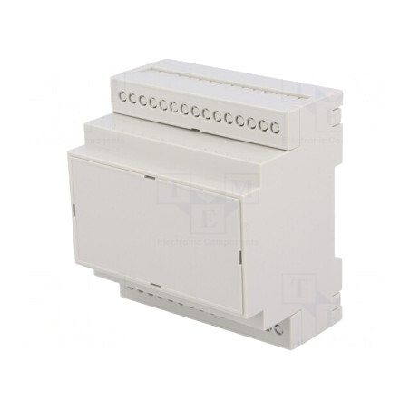 Carcasă pentru șină DIN ABS gri 90,2x83,6x57,5mm | Electronic-mag.ro | Componente Electronice