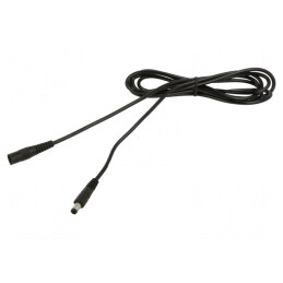 Cablu Alimentare DC 5,5x2,1 mm Negru 1x0,5mm2 | Electronic-mag.ro | Componente Electronice
