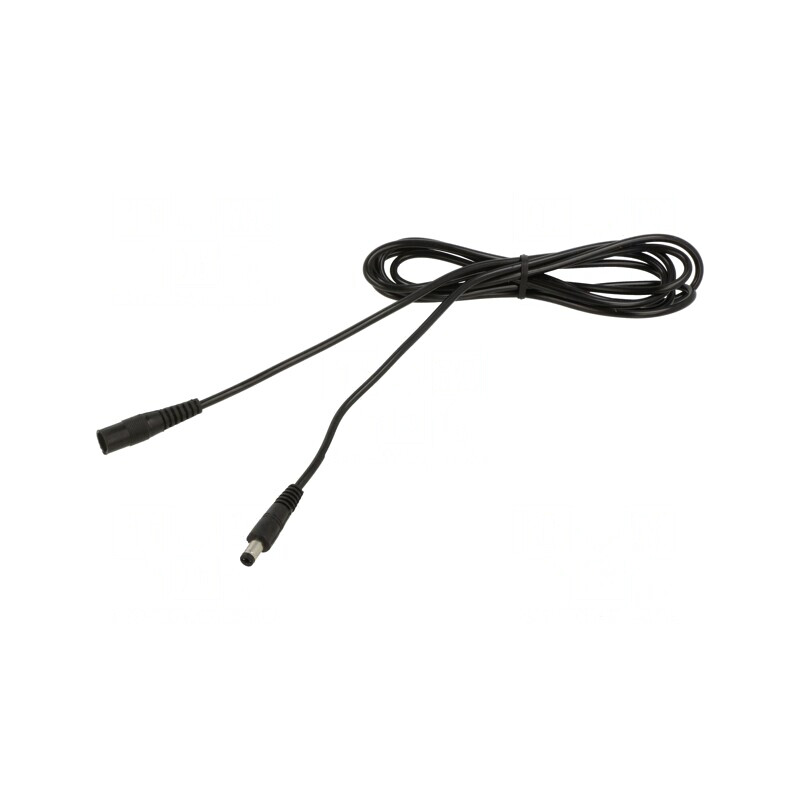 Cablu Alimentare DC 5,5x2,1 mm Negru 1x0,5mm2 | Electronic-mag.ro | Componente Electronice