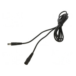 Cablu Alimentare DC 5,5/2,5mm Negru 1x0,5mm2 | Electronic-mag.ro | Componente Electronice