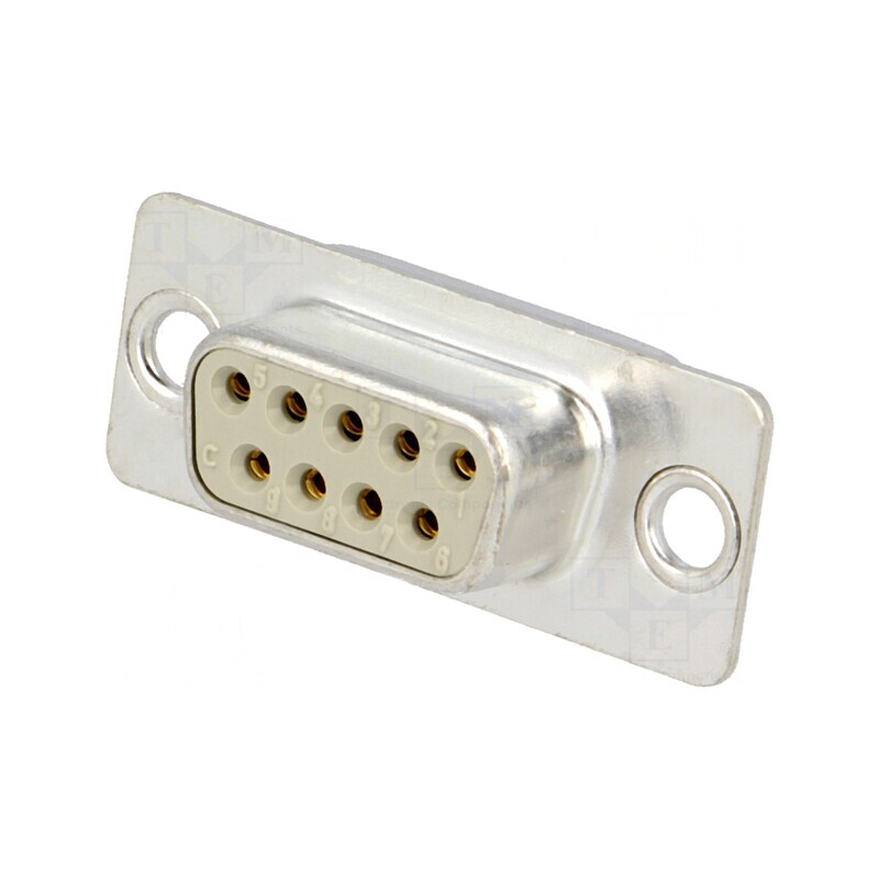 Conector D-Sub 9-Pin Mamă pentru Lipire | Electronic-mag.ro | Componente Electronice