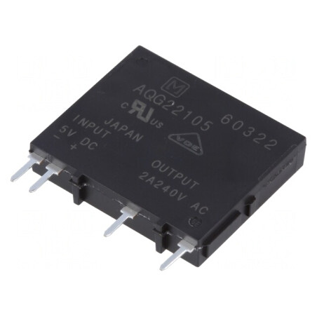 Releu Semiconductor 1-Fazat 4-6VDC 2A 75-264VAC | Electronic-mag.ro | Componente Electronice