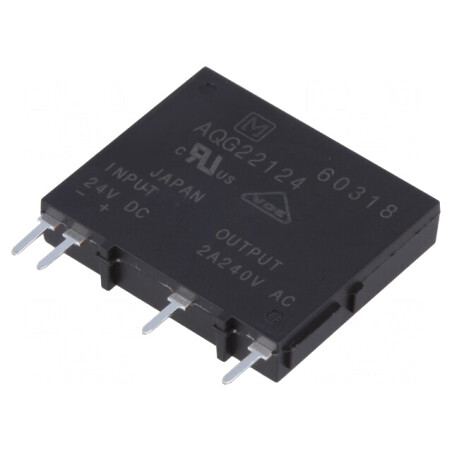 Releu semiconductor 19,2-28,8V 2A 75-264VAC PCB THT | Electronic-mag.ro | Componente Electronice