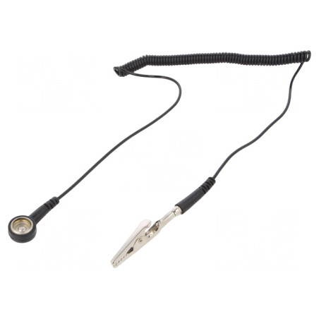 Cablu de conexiune ESD cu rezistor 1MΩ, spiralat | Electronic-mag.ro | Componente Electronice