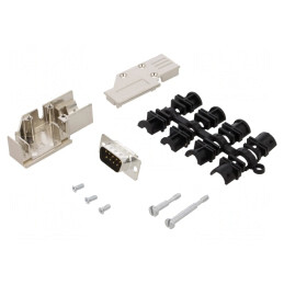 Conector D-Sub 9-Pin Mufă Tată 90° pentru Cablu | Electronic-mag.ro | Componente Electronice