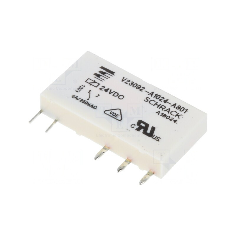 Releu Electromagnetic 24VDC 6A SPDT | Electronic-mag.ro | Componente Electronice
