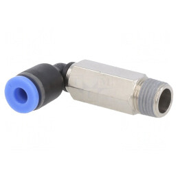 Racord Push-in în Unghi Alamă Nichelată PBT 0,95-15bar | Electronic-mag.ro | Componente Electronice