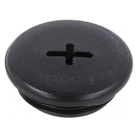 Capac protecţie negru poliamidă M20 1,5 filete metrice | Electronic-mag.ro | Componente Electronice