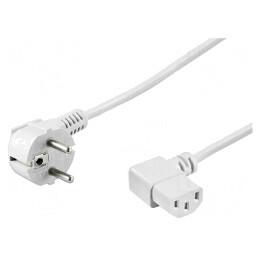 Cablu Alimentare Unghiular 3x1mm2 CEE 7/7 la IEC C13 90° | Electronic-mag.ro | Componente Electronice