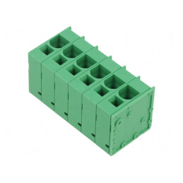 Regletă de conexiuni PCB 90° 10mm 6 piste 66A | Electronic-mag.ro | Componente Electronice