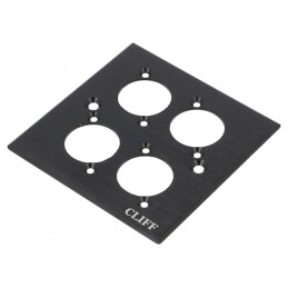 Adaptor de Montare Cvadruplu Negru Metalic 19x24mm | Electronic-mag.ro | Componente Electronice