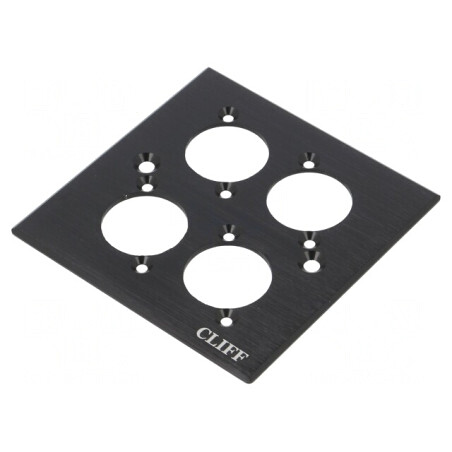 Adaptor de Montare Cvadruplu Negru Metalic 19x24mm | Electronic-mag.ro | Componente Electronice