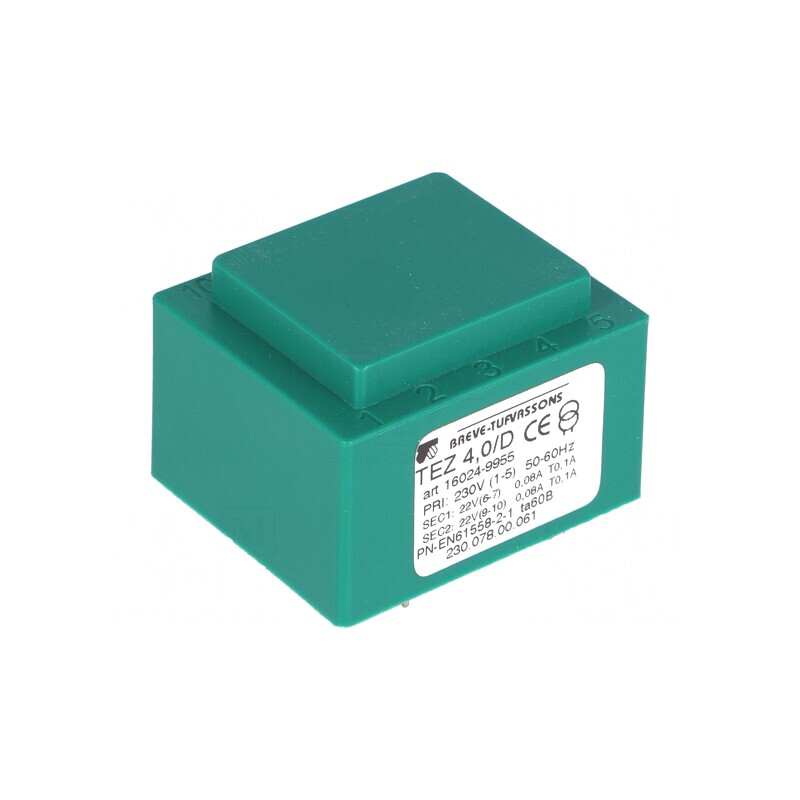 Transformator încapsulat 4VA 230VAC 22V PCB | Electronic-mag.ro | Componente Electronice