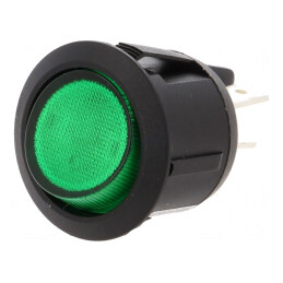 Comutator Rocker Verde ON-OFF cu Lampă Neon 230V 10A/250VAC | Electronic-mag.ro | Componente Electronice