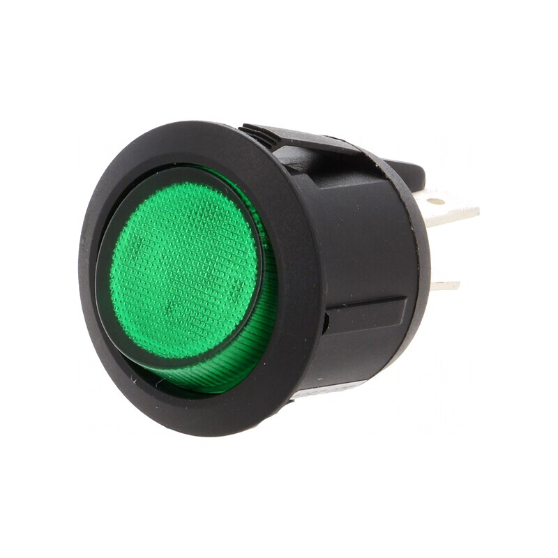 Comutator Rocker Verde ON-OFF cu Lampă Neon 230V 10A/250VAC | Electronic-mag.ro | Componente Electronice Comutator Rocker Verde ON-OFF cu Lampă Neon 230V 10A/250VAC | Electronic-mag.ro | Componente Electronice