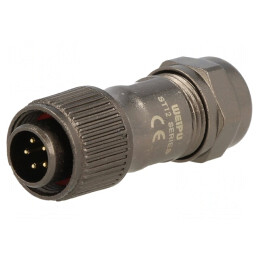 Mufă ST12 tată 5 PIN IP67 5-8mm 5A 180V