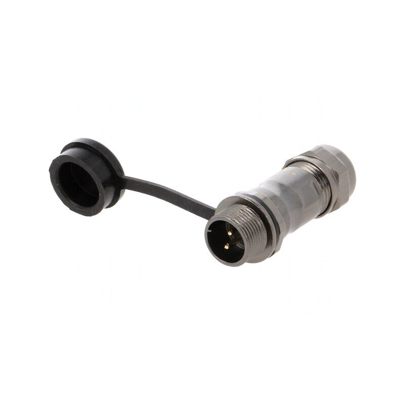 Mufă ST12 tată IP67 13A 250V pentru cablu 5-8mm | Electronic-mag.ro | Componente Electronice