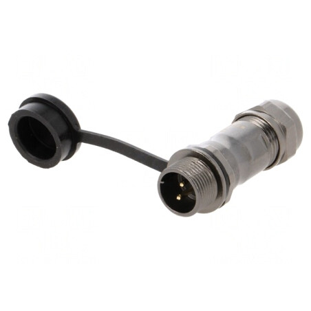 Mufă ST12 tată IP67 13A 250V pentru cablu 5-8mm | Electronic-mag.ro | Componente Electronice
