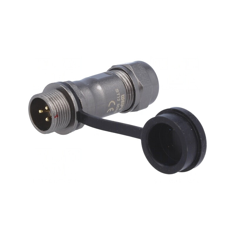 Mufă ST12 Tată IP67 13A 250V pentru Cablu 5-8mm | Electronic-mag.ro | Componente Electronice