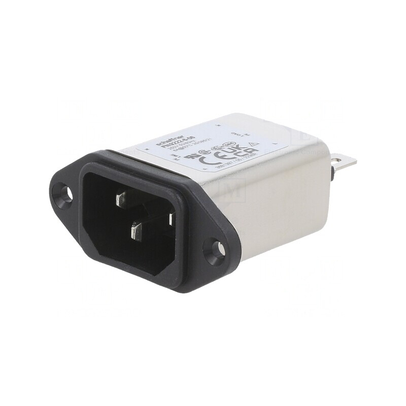 Conector Alimentare AC Soclu Tată C14 6A 250V | Electronic-mag.ro | Componente Electronice