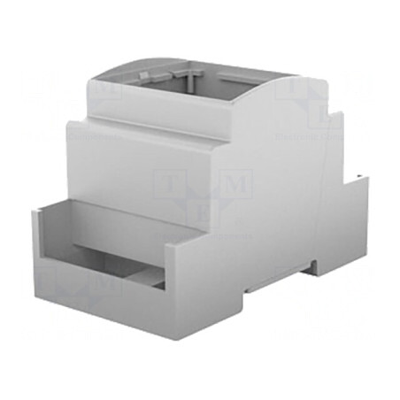 Carcasă gri pentru șină DIN 90,5x53,5x62mm | Electronic-mag.ro | Componente Electronice