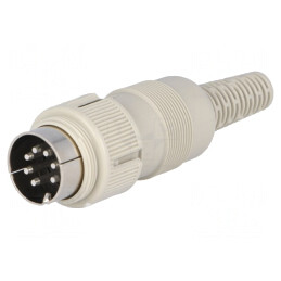 Mufă DIN 7 PIN 270° Drept pe Cablu Lipire | Electronic-mag.ro | Componente Electronice