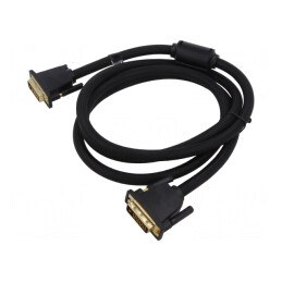Cablu DVI-D 24+1 PVC Textil 0,5m | Electronic-mag.ro | Componente Electronice
