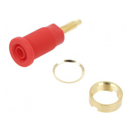 Soclu banană 4mm negru aurit 32A 1000VDC | Electronic-mag.ro | Componente Electronice