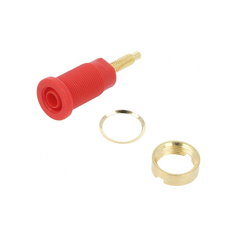 Soclu banană 4mm negru aurit 32A 1000VDC | Electronic-mag.ro | Componente Electronice