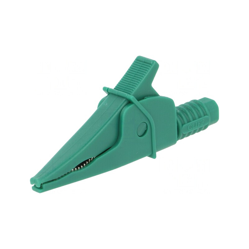 Bornă Crocodil Verde 20A 39mm 1kV Soclu 4mm | Electronic-mag.ro | Componente Electronice