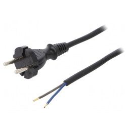 Cablu Electric 2x1mm2 3m Negru 16A | Electronic-mag.ro | Componente Electronice