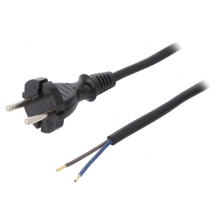 Cablu Electric 2x1mm2 3m Negru 16A | Electronic-mag.ro | Componente Electronice