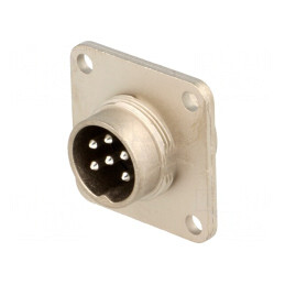 Conector M16 Soclu Tată Lipire PIN 6 5A 300V IP65/IP67 | Electronic-mag.ro | Componente Electronice