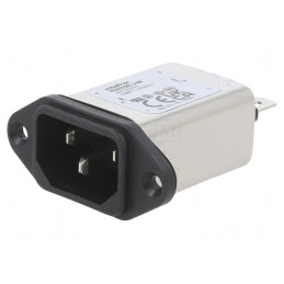 Conector Alimentare AC Soclu Tată 3A 250V C14 | Electronic-mag.ro | Componente Electronice