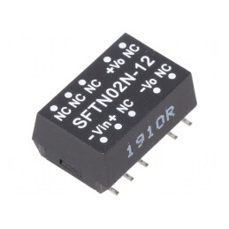 Convertor DC/DC 2W 24V la 12V 167mA | Electronic-mag.ro | Componente Electronice