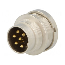Conector M16 Soclu Tată 6 PIN 5A 250V IP40 | Electronic-mag.ro | Componente Electronice