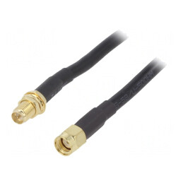 Cablu 50Ω 3m RP-SMA tată-mamă negru | Electronic-mag.ro | Componente Electronice