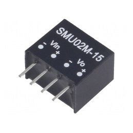 Convertor DC/DC 2W 10.8-13.2V la 15V 27-133mA | Electronic-mag.ro | Componente Electronice